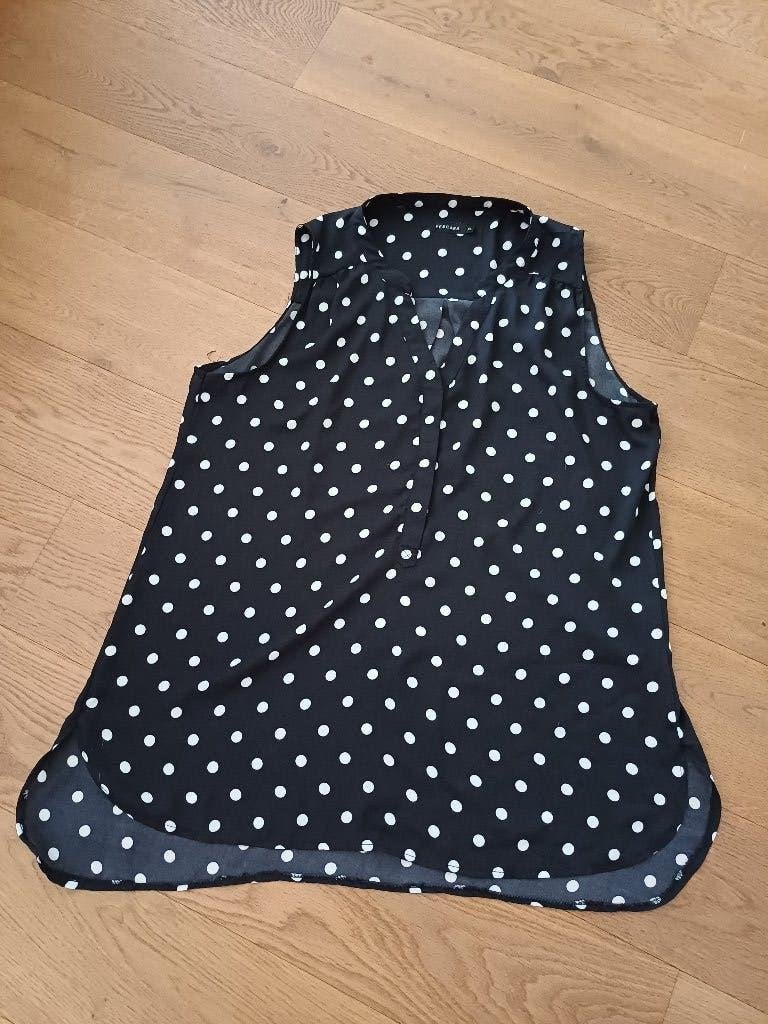 Dames tuniek zwart met witte polkadot maat XL, Zwart, Maat 46/48 (XL) of groter, Ophalen of Verzenden, Zo goed als nieuw