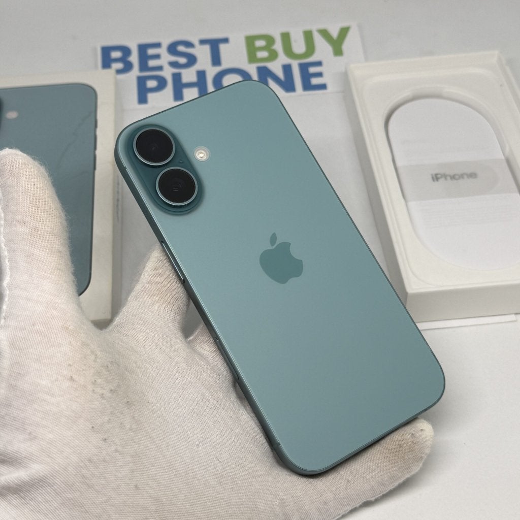Foto 3 van iPhone 16 128GB blauw /krasvrij glas /99% batt /garantie
