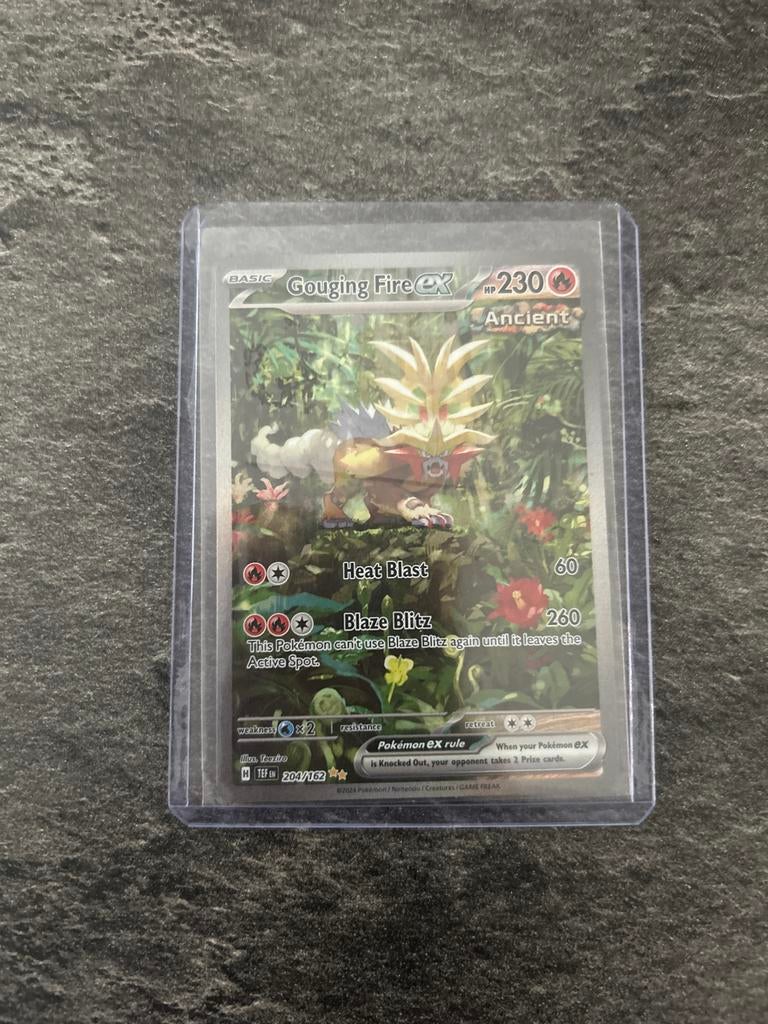 Gouging Fire ex 230/162 Ancient Pokémon Kaart, Ophalen of Verzenden, Zo goed als nieuw, Losse kaart