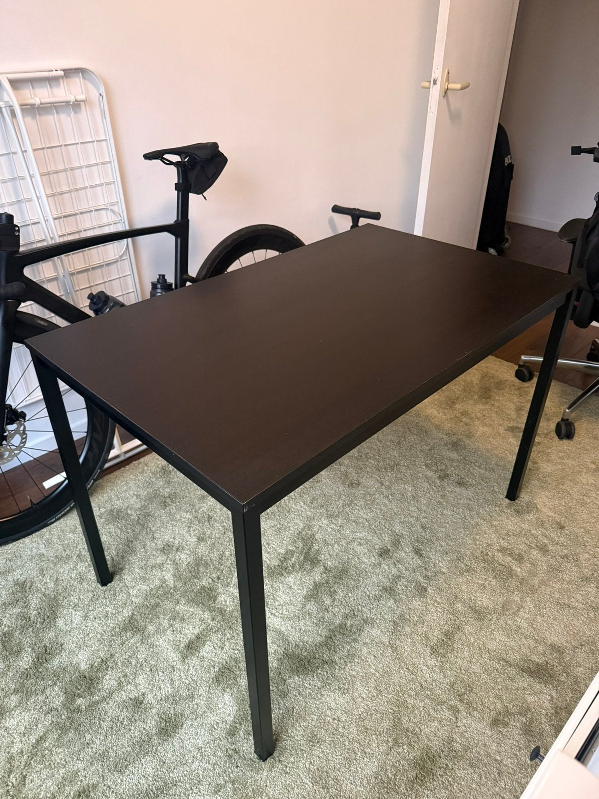 IKEA Sandsberg table 110x67cm black, Ophalen, Zo goed als nieuw, Rechthoekig, 100 tot 150 cm