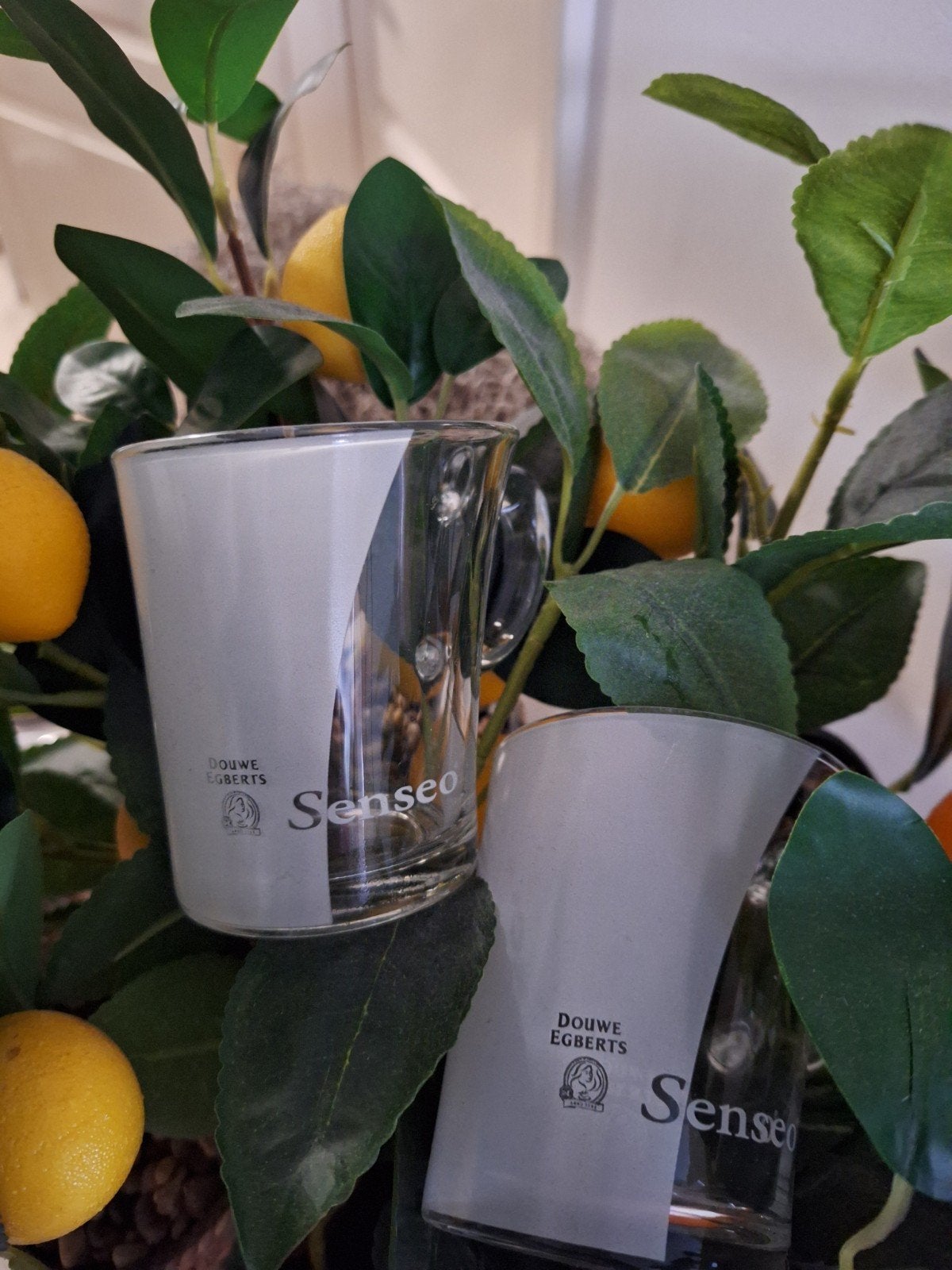 Twee Senseo glazen, Glas of Glazen, Overige merken, Ophalen of Verzenden, Overige stijlen