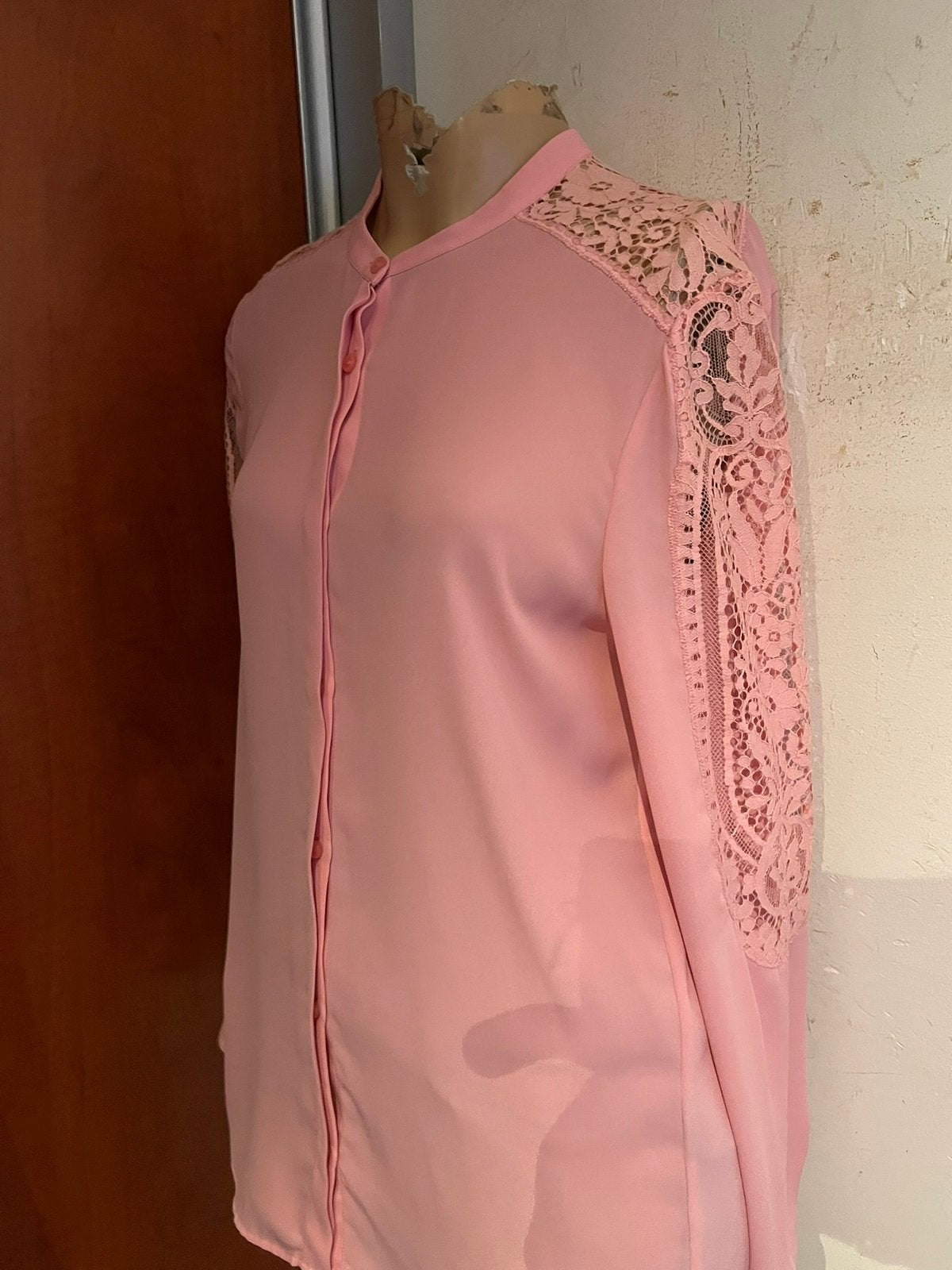 THE KOOPLES blouse net kant maat L origineel zgan roze, Ophalen of Verzenden, Zo goed als nieuw, Roze, H