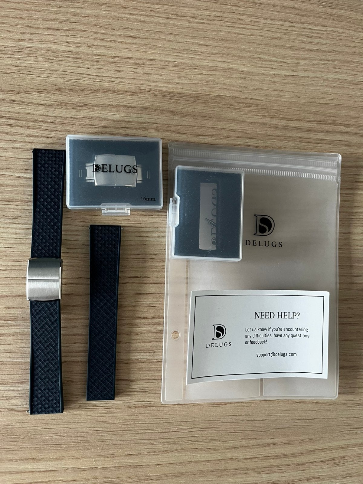 Delugs navy tropical CTS rubberen band, Ophalen of Verzenden, Zo goed als nieuw, Blauw