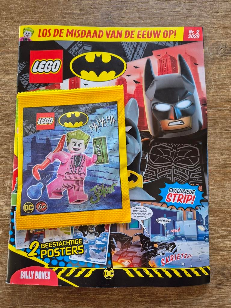 Lego Batman Magazine 2-2023 + Joker Minifig, Ophalen of Verzenden, Zo goed als nieuw, Complete set, Lego