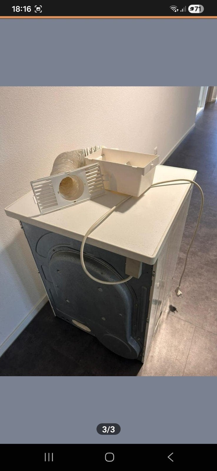 AEG Wasdroger, Ophalen, 6 tot 8 kg, Gebruikt, 85 tot 90 cm