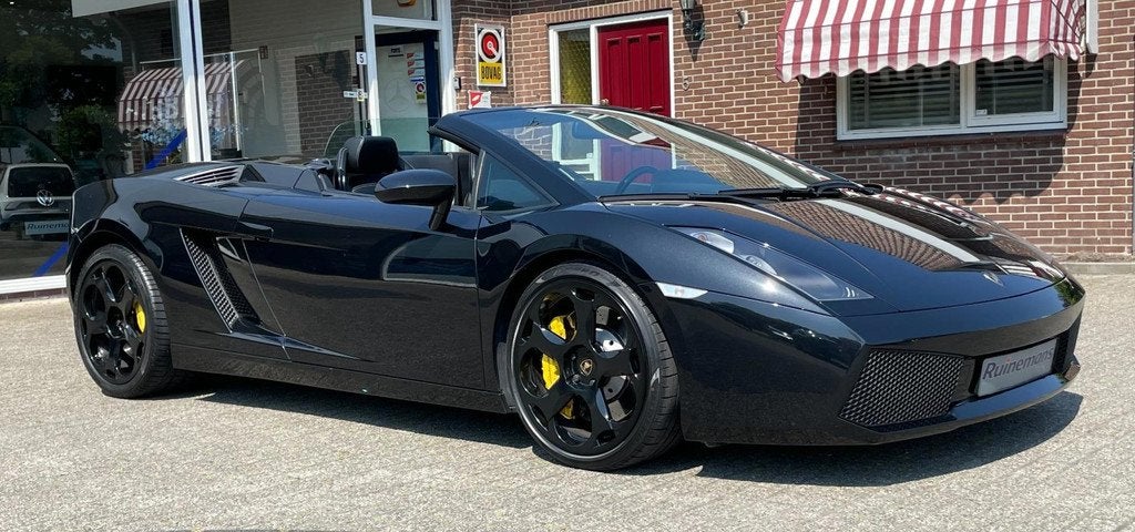Lamborghini GALLARDO 5.0 V10 Spyder NERO / YOUNGTIMER, Auto's, Lamborghini, Automaat, Gebruikt, Zwart, Cabriolet