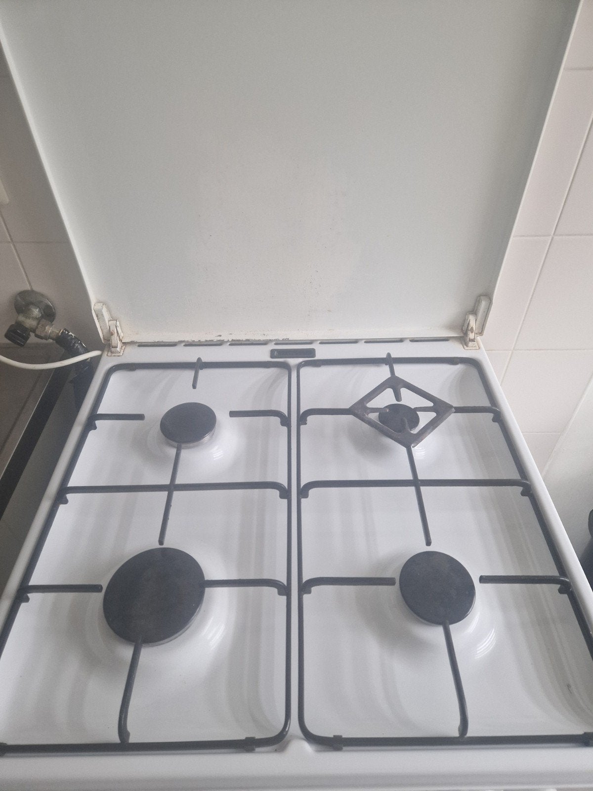 Bosch Vrijstaand Gasfornuis met Oven - Wit, Witgoed en Apparatuur, Fornuizen, Gebruikt, 60 cm of meer, Gas, Vrijstaand