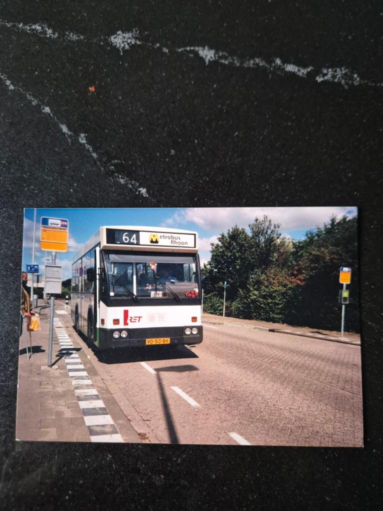 Foto 9x13 bus RET ex Westnederland, Ophalen of Verzenden, Zo goed als nieuw, Bus of Metro, Kaart of Prent
