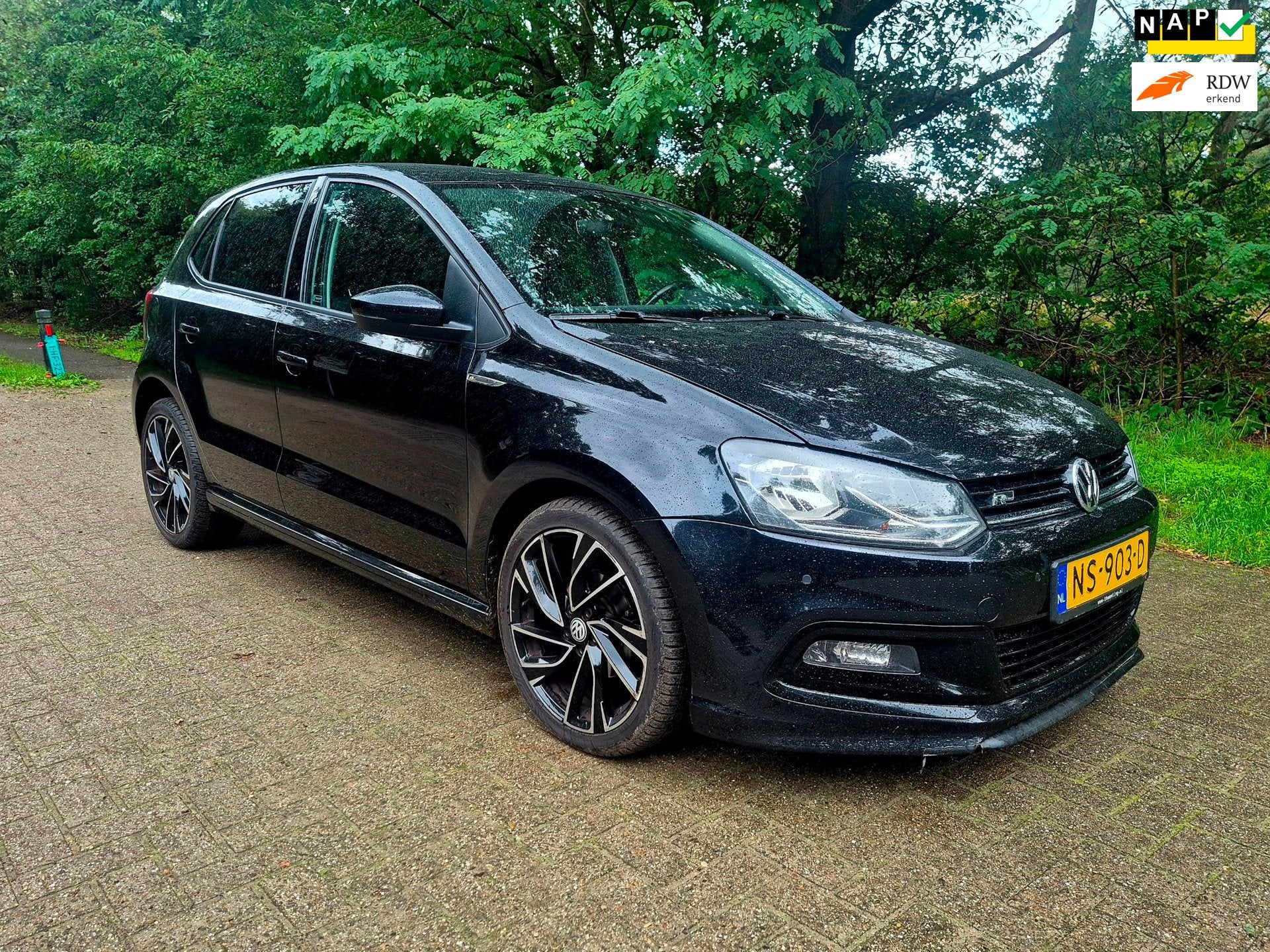 Volkswagen Polo 1.2 TSI R-line Comfortline Business R, Stof, Zwart, Origineel Nederlands, Bedrijf