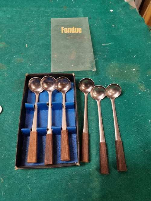 fondue lepels vintage 6x, Ophalen of Verzenden, 'T Olde Gre-j, Info@toldegrej.nl, Endepoelstraat 20f Didam
