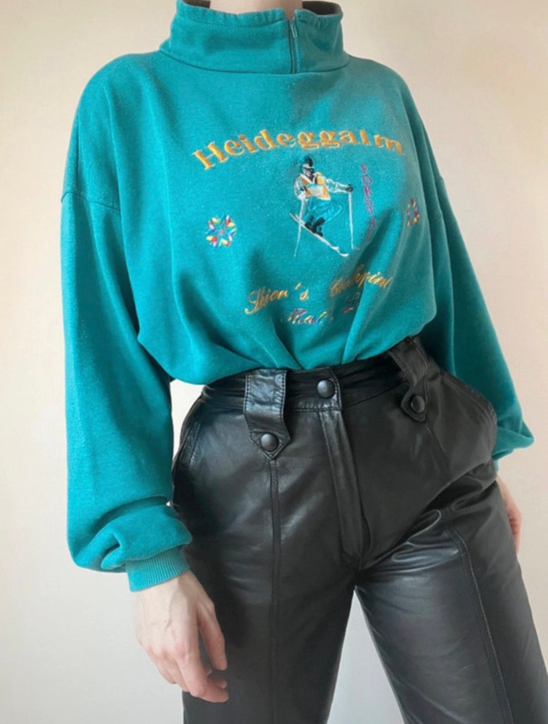Vintage geborduurde ski trui, M/L. 80s 90s, Kleding | Dames, Maat 38/40 (M), Vintage, Gedragen, Verzenden