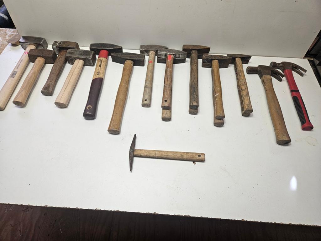 Hamers, terugslaghamer,bankhamer,klauwhamer, rubber hamer en, Ophalen of Verzenden, Gebruikt