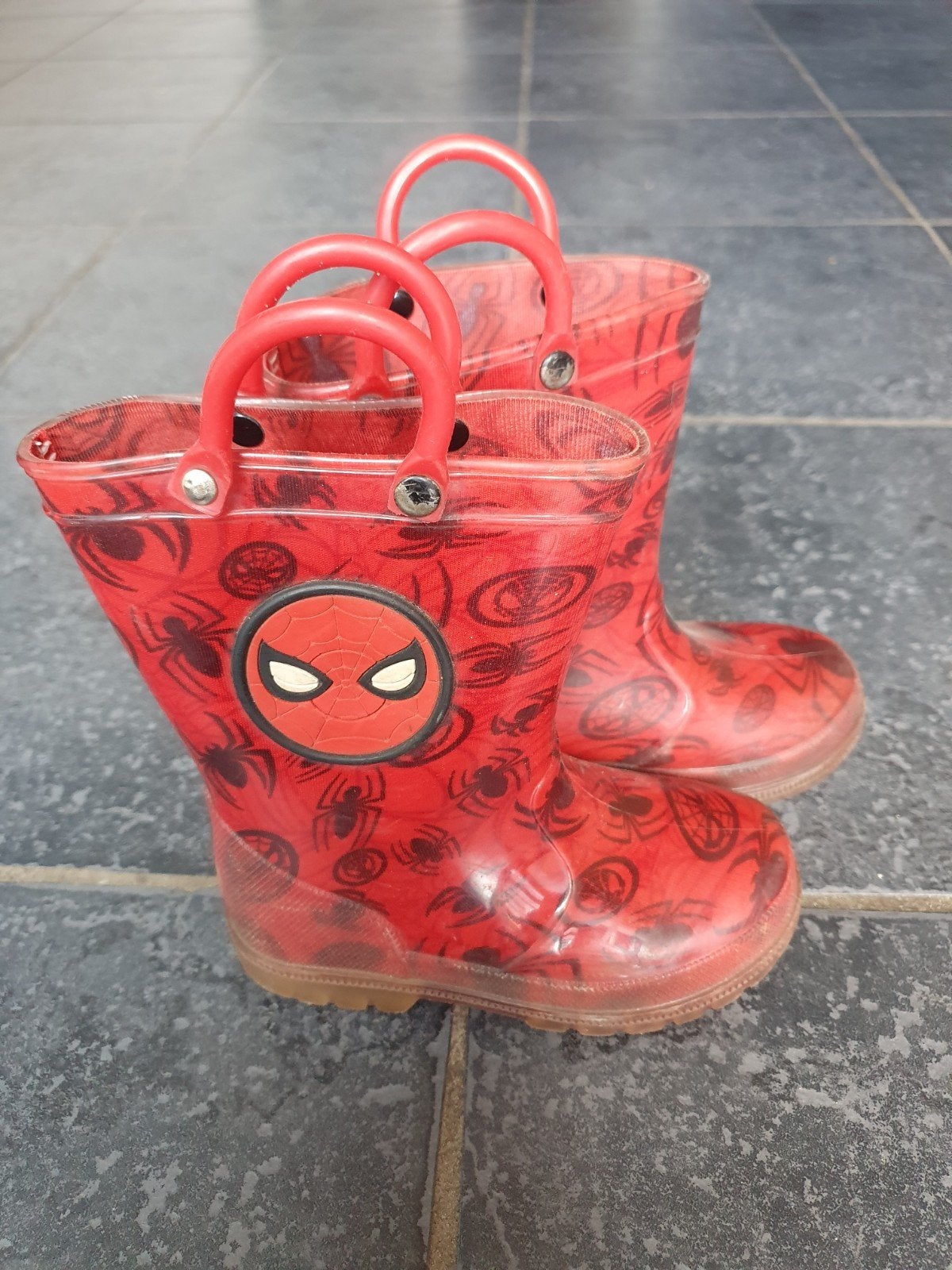 Spiderman regenlaarzen maat 24, Ophalen, Gebruikt, Jongen, Laarzen