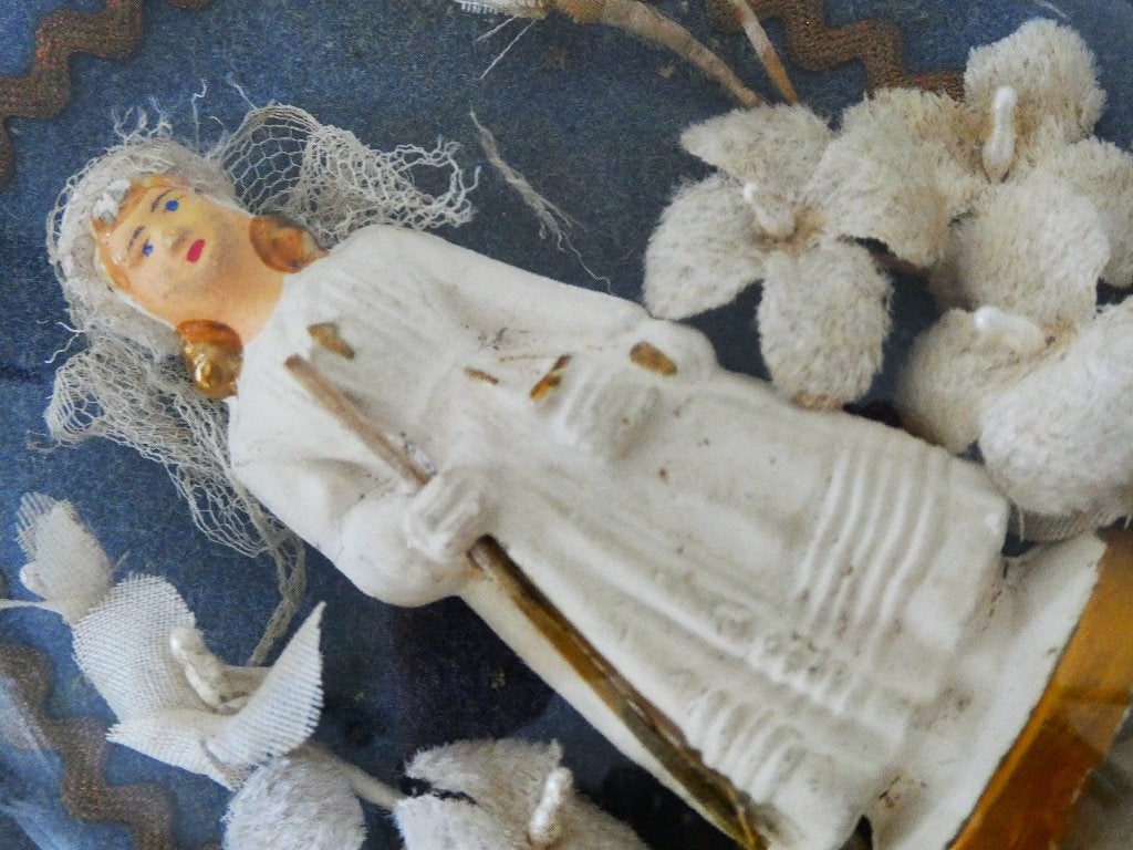 Communicant taart decoratie lijstje met bol glas communie, Ophalen of Verzenden