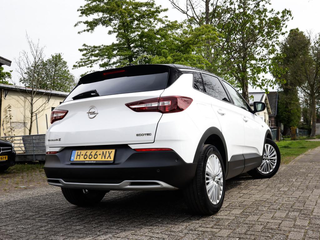 Opel Grandland X 1.2 Turbo Innovation 1e-Eig. & Dealer-Onder, Auto's, 12 maanden, Gebruikt, 1199 cc, Leder en Stof