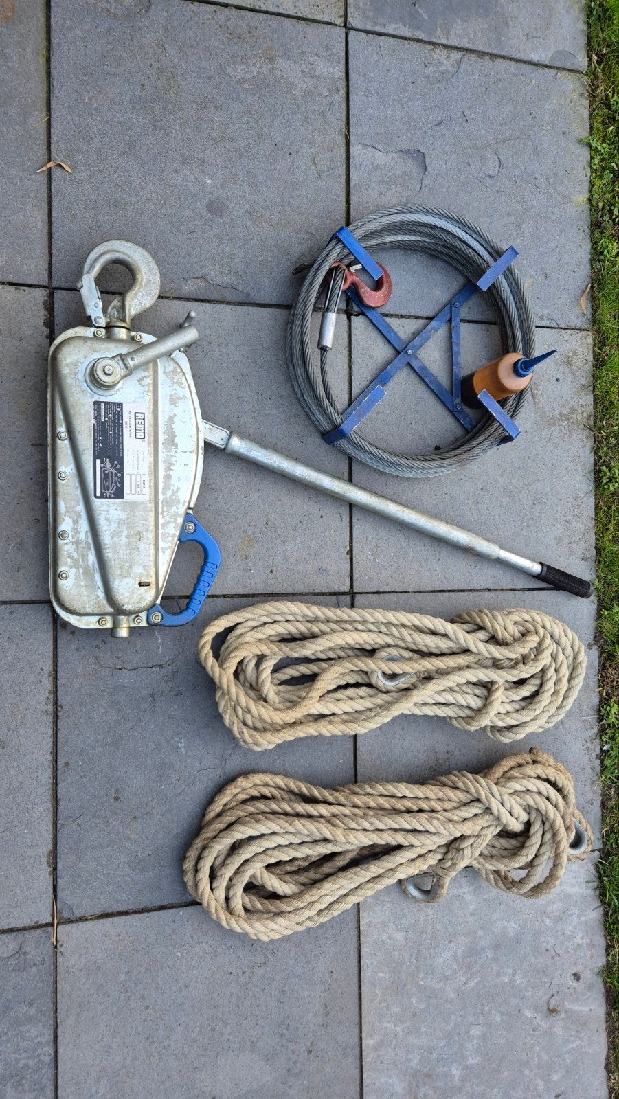 REMA LOOPER Gripper staaldraadtakel 1500 kg met toebehoren, Ophalen of Verzenden