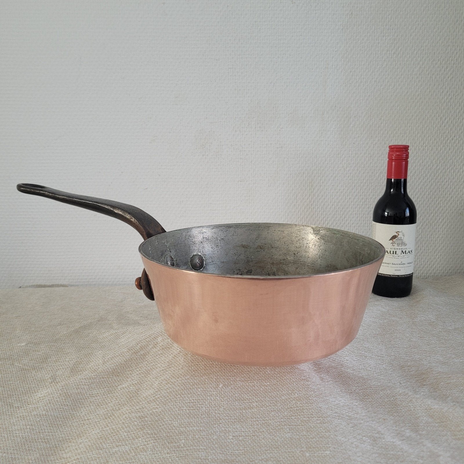 Verbeelen Antwerpen Dikwandige koperen horeca pan 2 kilo, Ophalen of Verzenden, Gebruikt, Koper, Braadpan