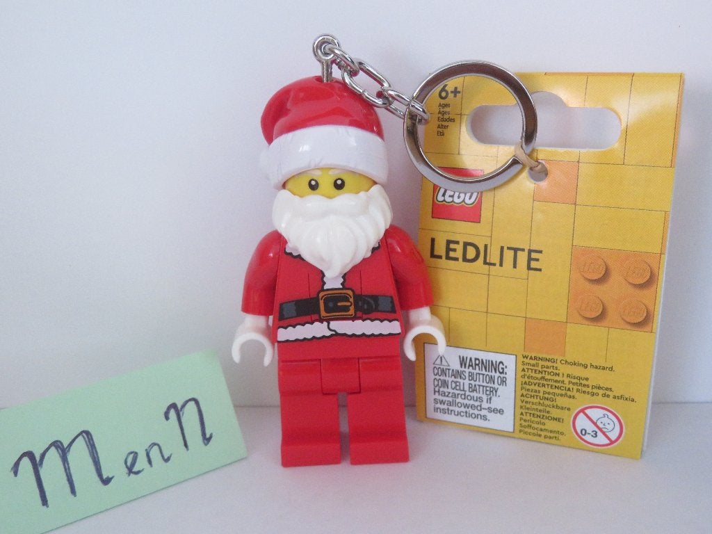 LEGO LEDLITE Keychain Sleutelhanger Santa Kerstman Kerst, Ophalen, Nieuw, Sleutelhanger, Lego