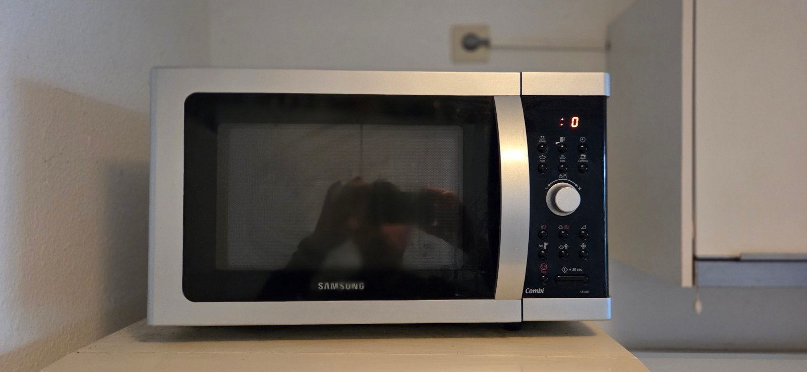 Samsung Combi Magnetron - Zilver/Zwart, Combimagnetron, Gebruikt, Ophalen of Verzenden, Draaiplateau