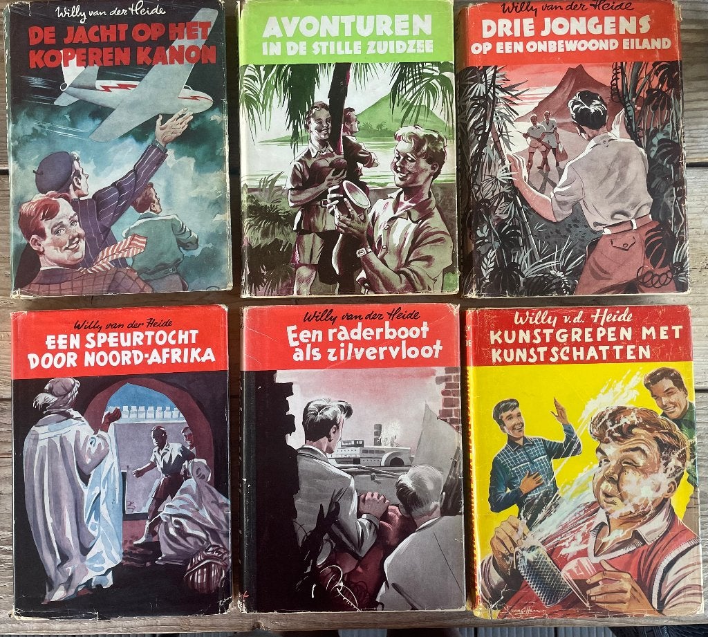 Willy van der Heide - Bob Evers serie - 6 delen (jaren '50), Boeken, Gelezen, Ophalen of Verzenden, Willy van der Heide, Fictie