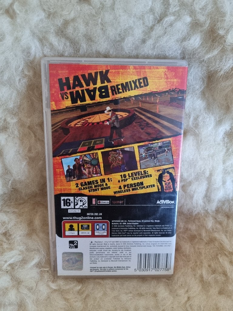 PSP - Tony Hawk's underground 2 Remix, Spelcomputers en Games, Gebruikt, 1 speler, Ophalen of Verzenden, Vanaf 16 jaar
