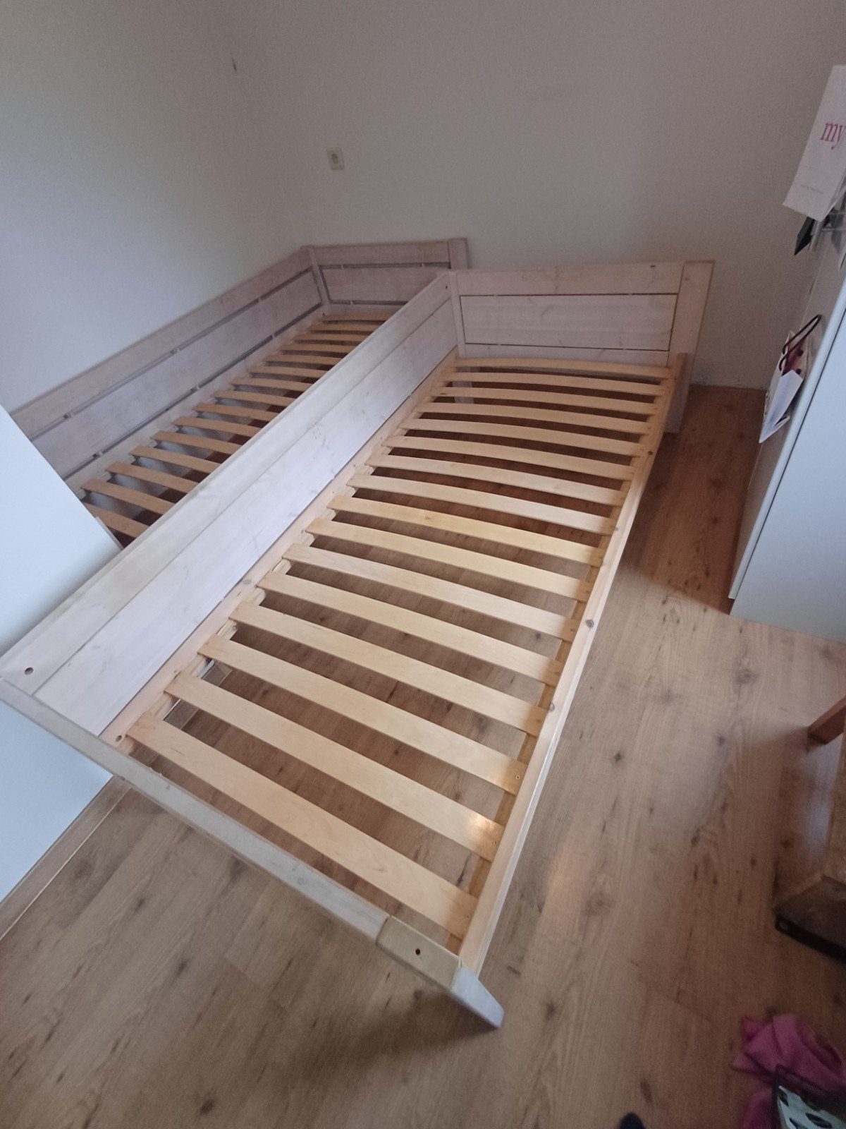 Lifetime eenpersoonsbed met lattenbodem, Ophalen, 85 tot 100 cm, Gebruikt, Lattenbodem