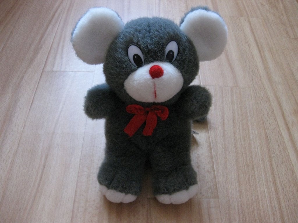 Knuffel Jul de muis uit Koningin Julianatoren, Overige karakters, Overige typen, Grijs, Ophalen of Verzenden
