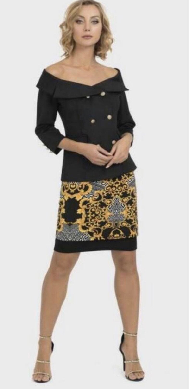 Ribkoff elegante set kleurrijke rok en zwart jasje maat 38, Kleding | Dames, Jasjes, Kostuums en Pakken, Maat 38/40 (M), Kostuum of Pak