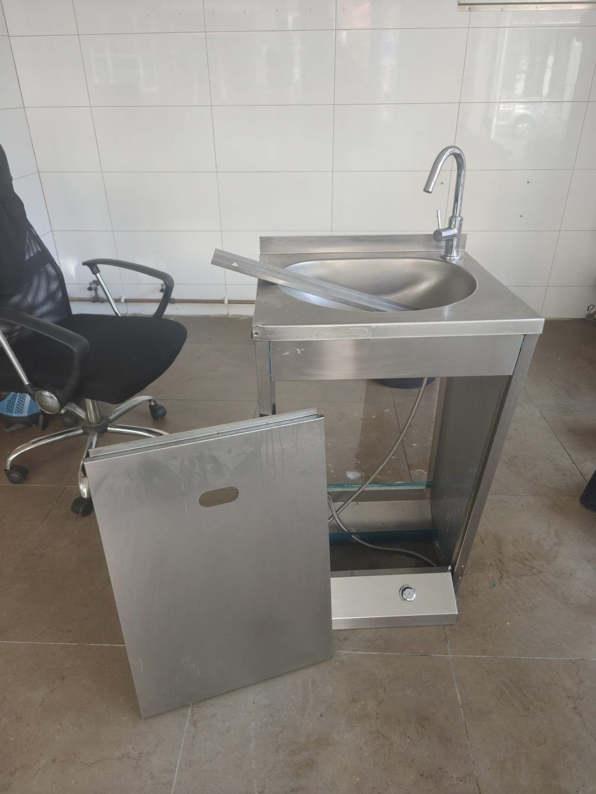 RVS Horeca Wasbak met Kraan - Gebruikt, Ophalen, Gebruikt