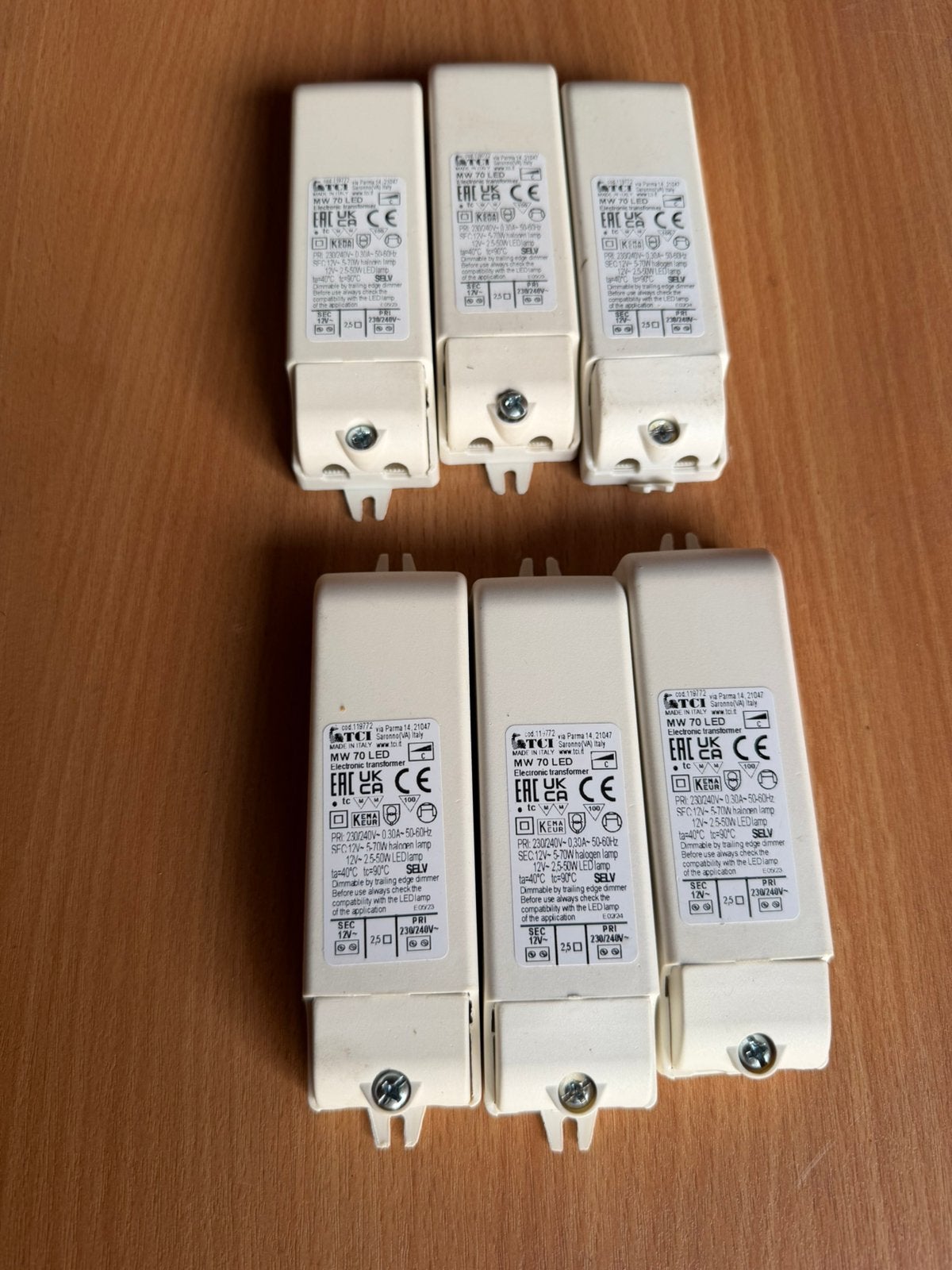 6x TCI MW70 Elektronische LED Driver 230V / 12V, Ophalen, Kunststof, Nieuw, Overige fittingen