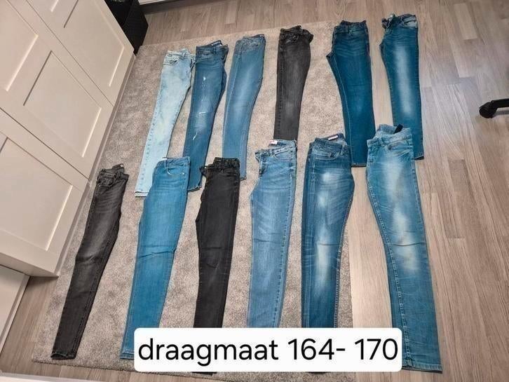 Pakket meisjes jeans draagmaat 164 - 170, Broek, Meisje, Ophalen of Verzenden, Zo goed als nieuw