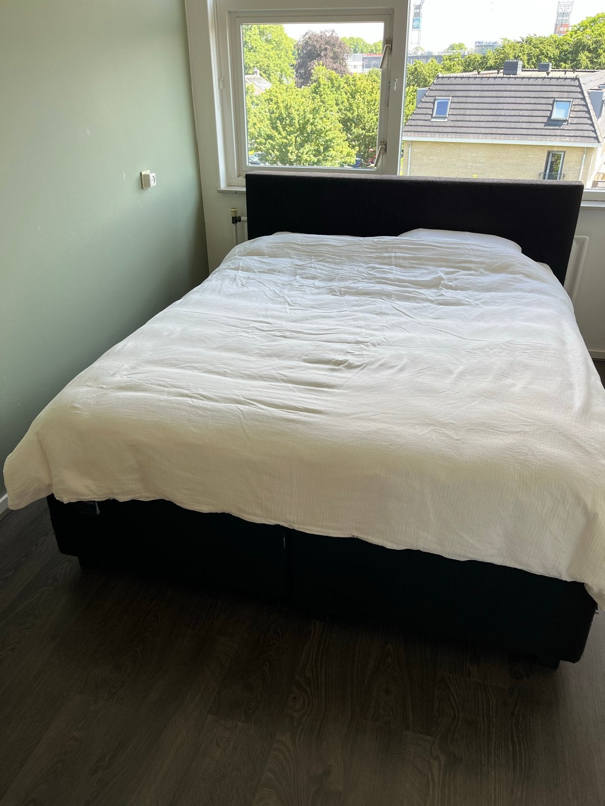 Kårlsson Tweepersoons Boxspring, Ophalen, Gebruikt, Zwart, Tweepersoons