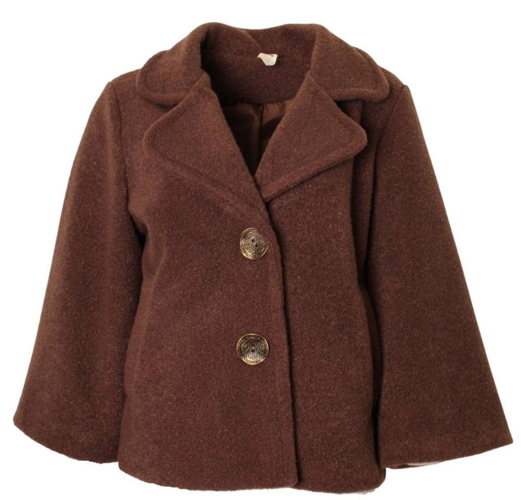 NIEUW! New Collection wol-look trenchcoat (tussen) jas bruin, Bruin, Verzenden, Nieuw, Maat 36 (S)