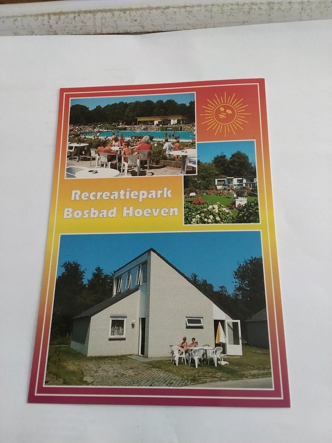 Ansichtkaart Recreatiepark Bosbad Hoeven -, Ophalen of Verzenden, 1980 tot heden, Gelopen