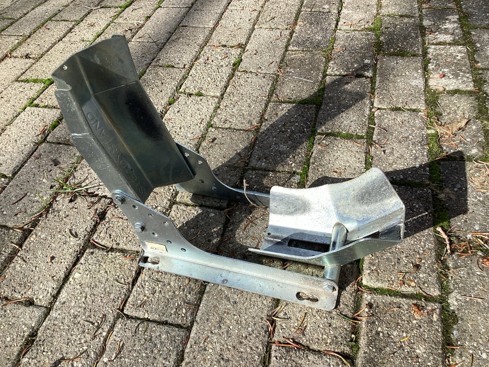 Motorfiets voorwielklem / Motorstandaard Acebikes SteadyStan, Ophalen of Verzenden, Gebruikt