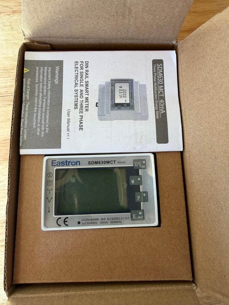 Eastron SDM630MCT 3-fase energiemeter met CT klemmen – nieuw, Nieuw, T, Ophalen of Verzenden, T