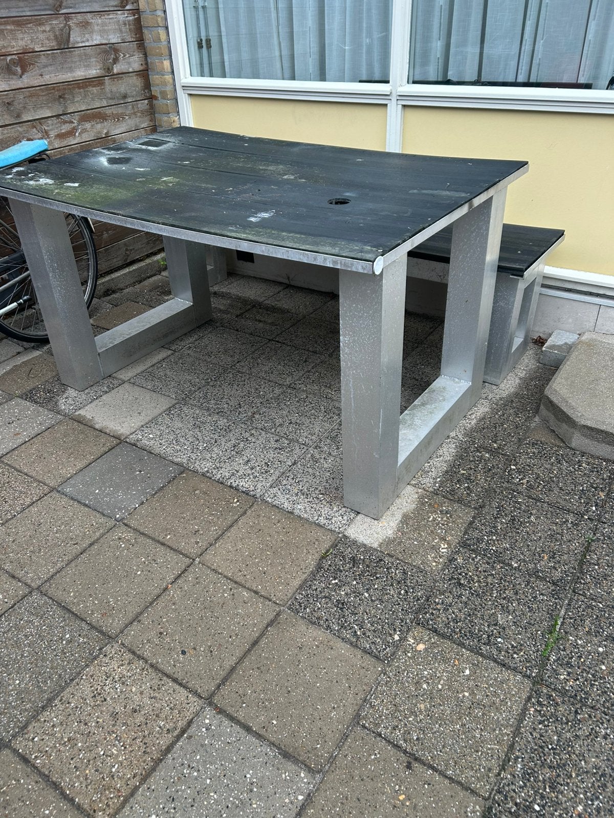 RVS Tuintafel, Ophalen of Verzenden, Zo goed als nieuw, Rechthoekig, Rvs