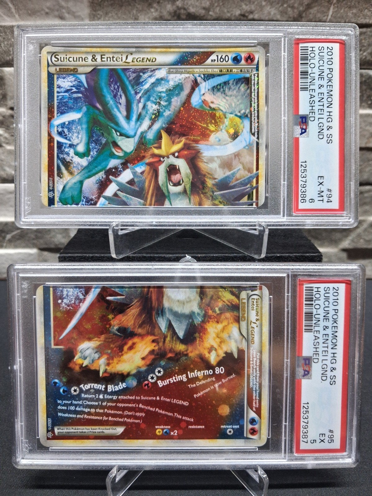 Pokémon Suicune & Entei LEGEND PSA Graded Kaarten, Ophalen of Verzenden