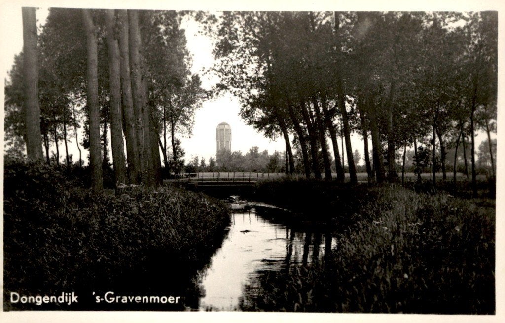 's-Gravenmoer Dongendijk met Watertoren - FOTOKAART # 748, Verzenden, 1920 tot 1940, Ongelopen, Noord-Brabant
