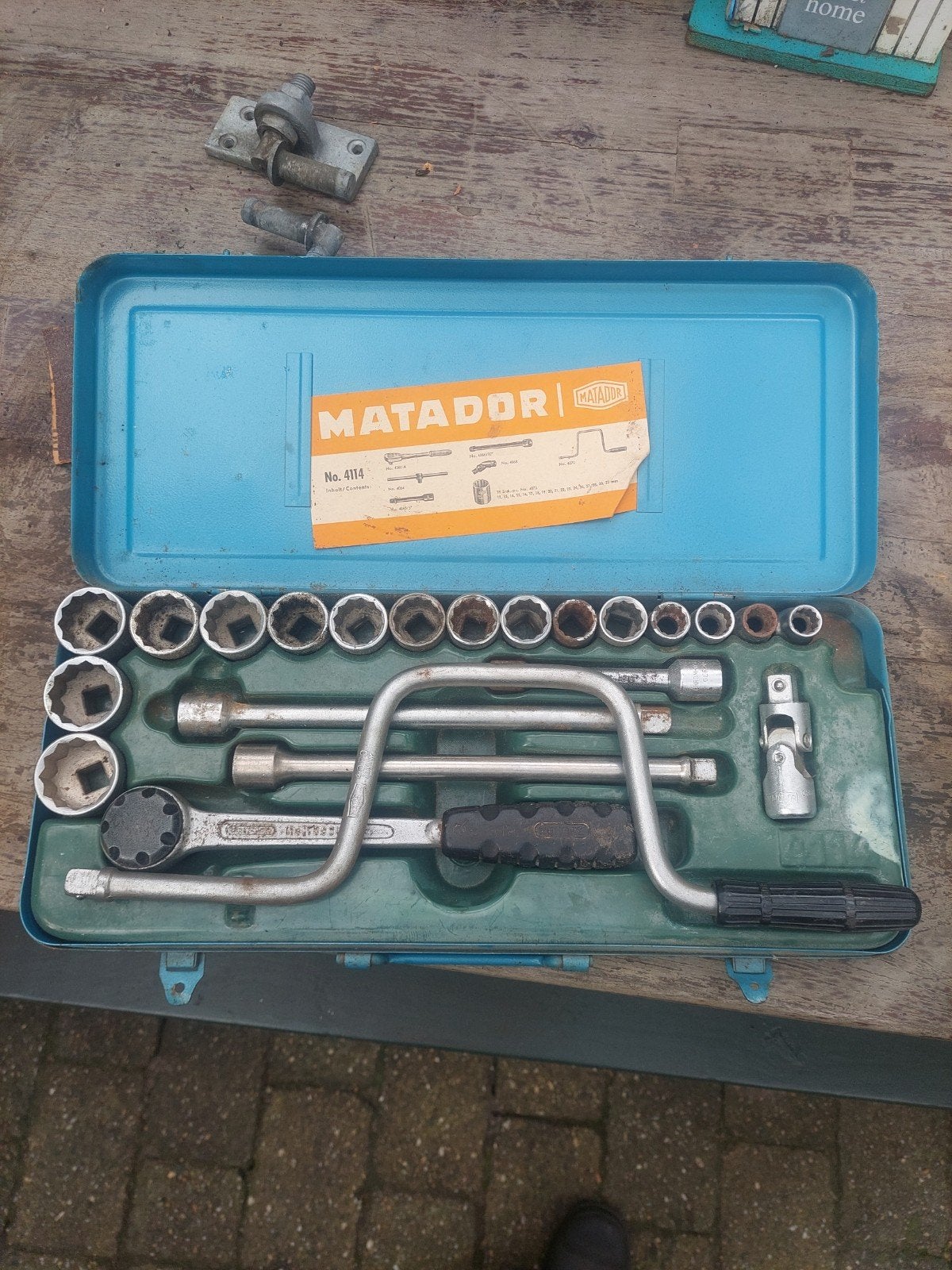 Matador doppenset 12-32mm met Gedore ratel in koffer, Ophalen of Verzenden