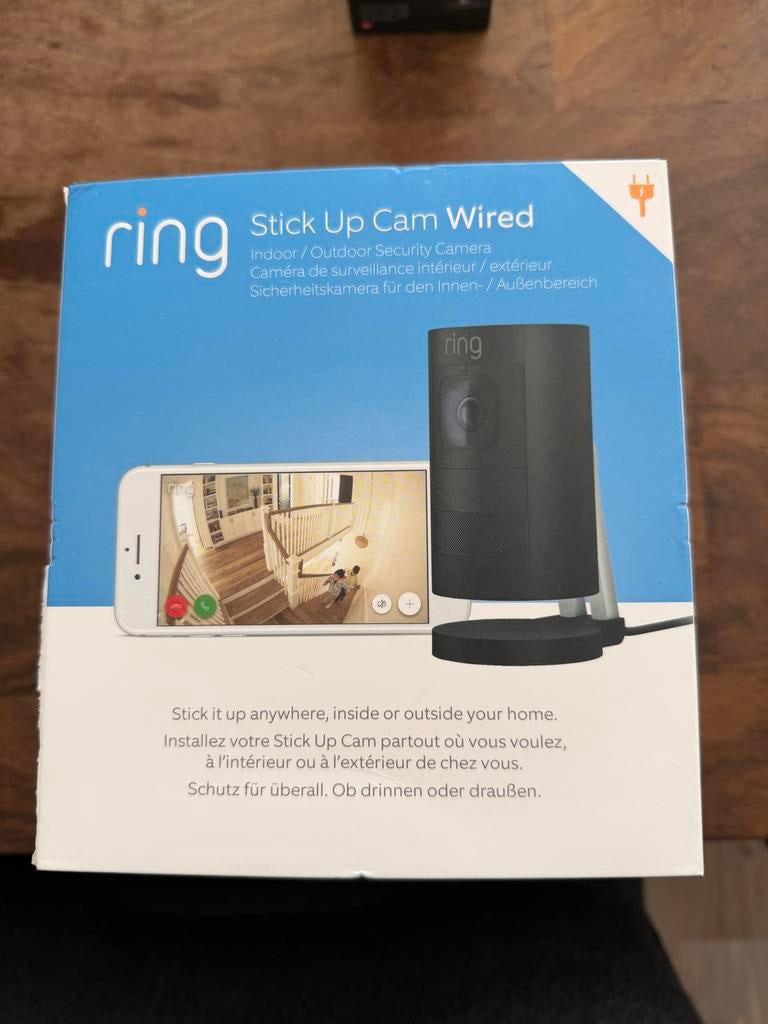 Ring Stick Up Cam Wired, Audio, Tv en Foto, Videobewaking, Ophalen of Verzenden