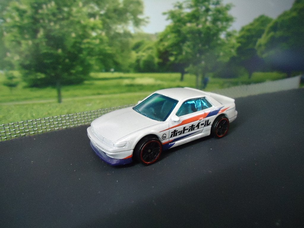 Nissan Silvia S13 - Hot Wheels metallic-wit, Ophalen of Verzenden, Zo goed als nieuw, Auto