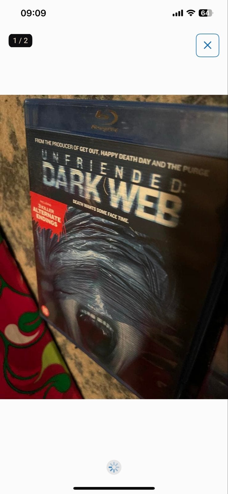 Unfriended: Dark Web Blu-ray - Horror Thriller, Vanaf 16 jaar, Nederlands, Ophalen of Verzenden, Zo goed als nieuw