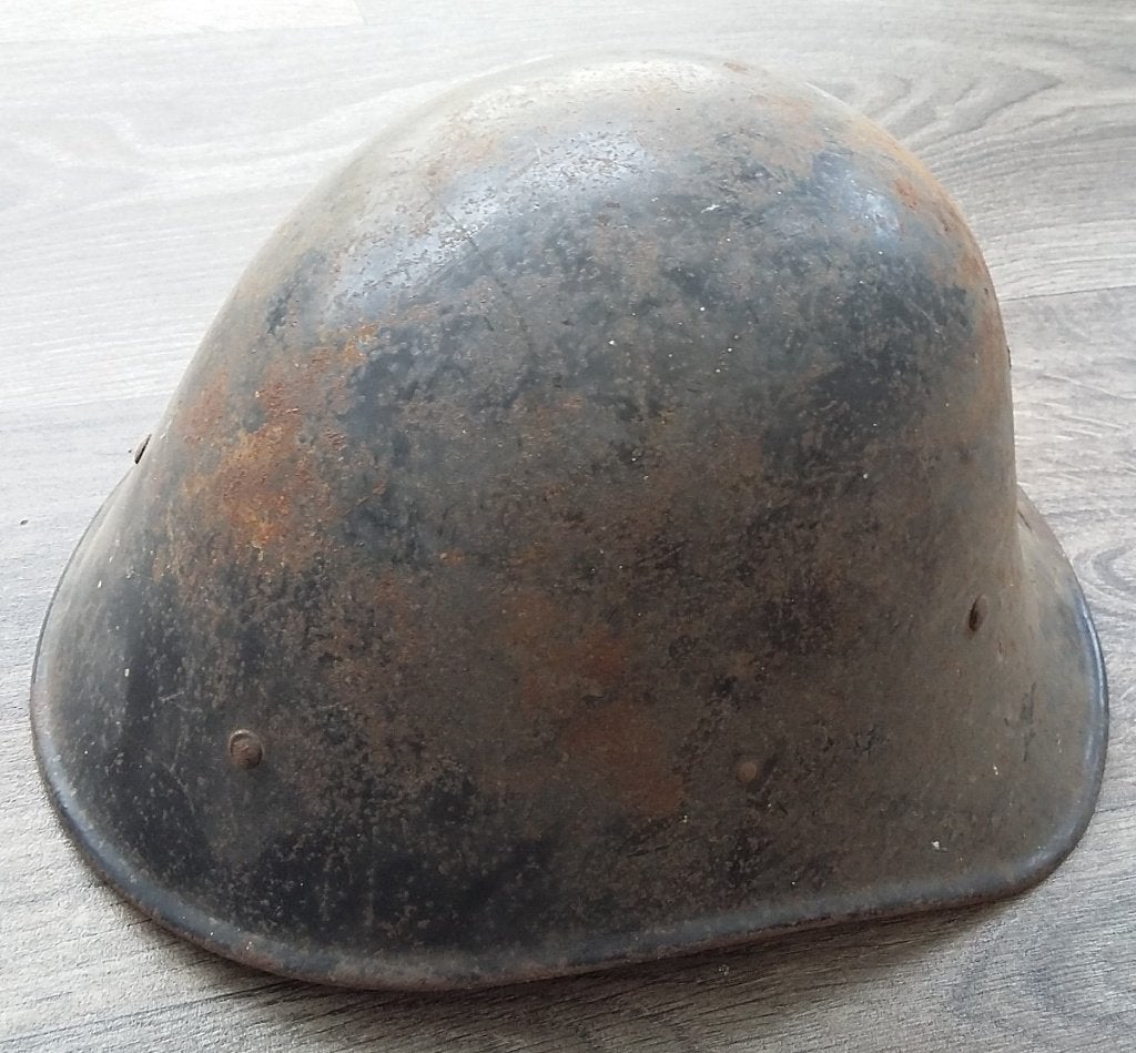 Omstreeks 1940 Nederlandse Civiele Helm Zwart model M40c, Nvt., Ophalen of Verzenden, Nederland, Landmacht