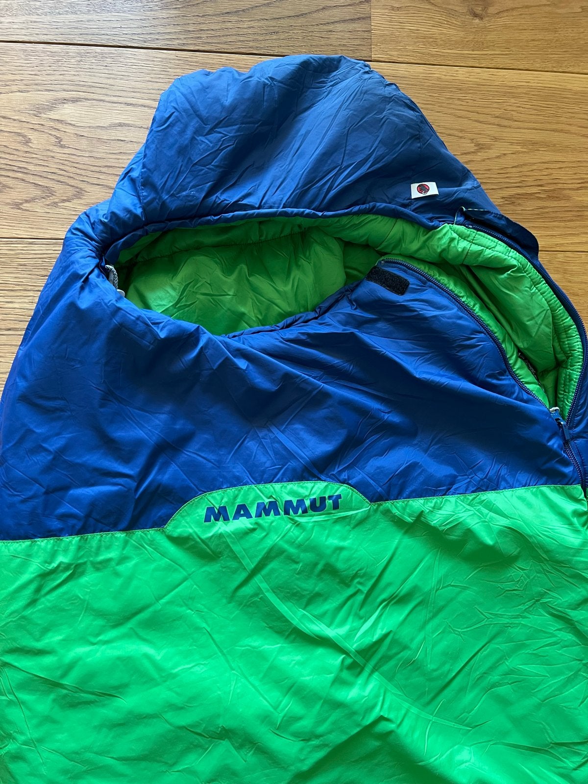 Mammut Little MTI kinder slaapzak - Groen/Blauw, Ophalen of Verzenden, Zo goed als nieuw