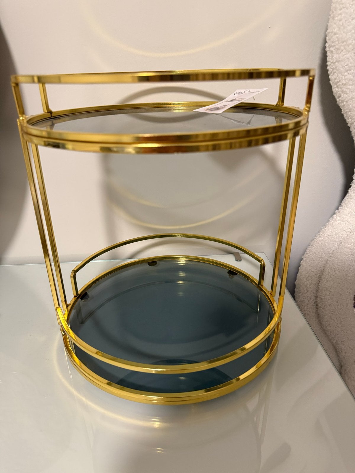 Gouden etagère, Ophalen of Verzenden, Nieuw, Etagère, Metaal