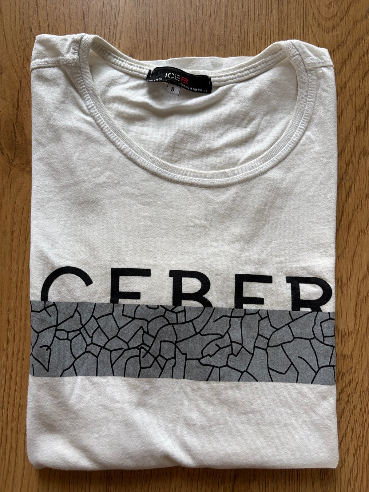 Wit Iceberg T-shirt met korte mouwen en print, Wit, Ophalen of Verzenden, Zo goed als nieuw, Korte mouw