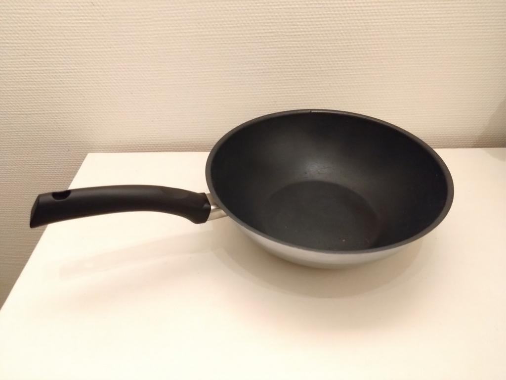 Gebruikte wokpan, Gebruikt, Aluminium, Ophalen of Verzenden, Keramische plaat