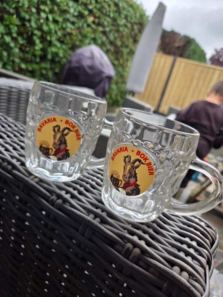 Bavaria Bokbier Pul, 2 stuks, Verzamelen, Glas en Borrelglaasjes, Ophalen, Zo goed als nieuw, Bierglas