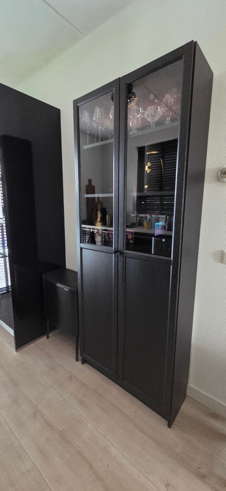Ikea kast met glazen deuren, Ophalen, 50 tot 100 cm, Modern, 25 tot 50 cm